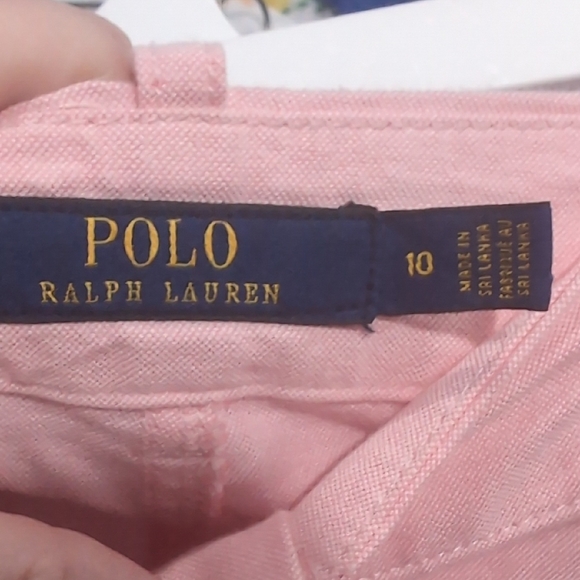 Ralph Lauren Women's Soft Pink and Light Blue Bermuda Shorts Size 10 Like New - Picture 3 of 9
